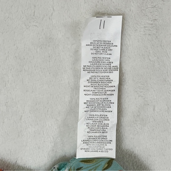 NASTY GAL Womens Tie Strap Mini Cami Dress Mint Green Floral Size 2 - Picture 7 of 9